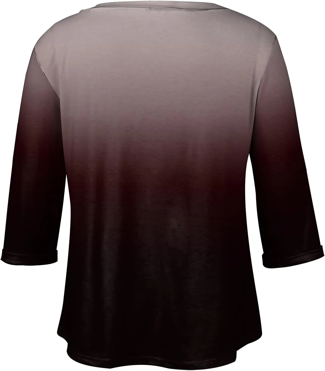 3/4 Sleeve Women Tops Winter Tops Dressy Casual Elbow Length Sleeve Vneck Shirts Tie Dye Gradient Loose Fall Clothing