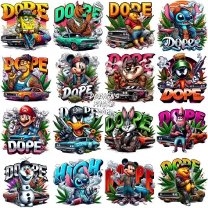 40 Weed Cartoon Gangster Dope 420 Cannabis Marijuana Designs Bundle PNG