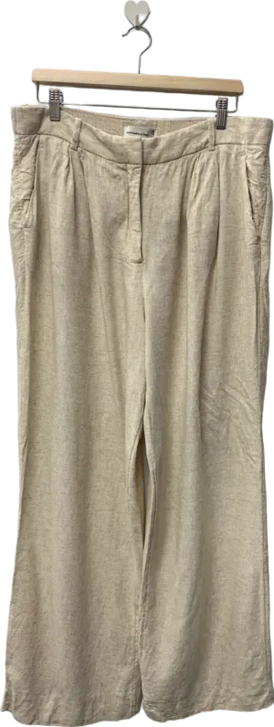 Abercrombie & Fitch Beige Linen Trousers UK 14
