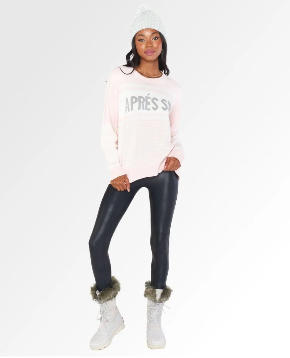 Alpine Apres Ski Pink Knit Sweater