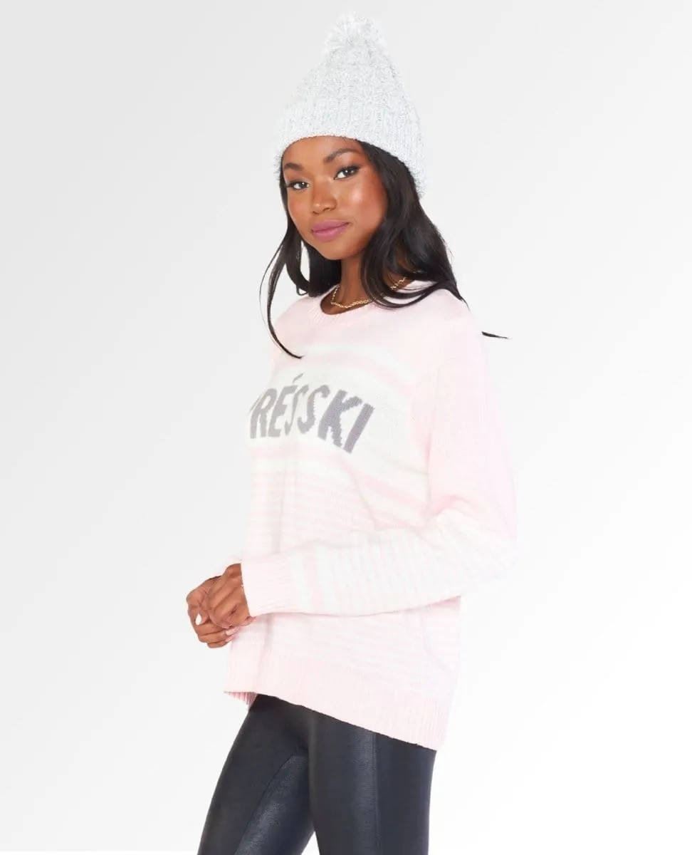 Alpine Apres Ski Pink Knit Sweater