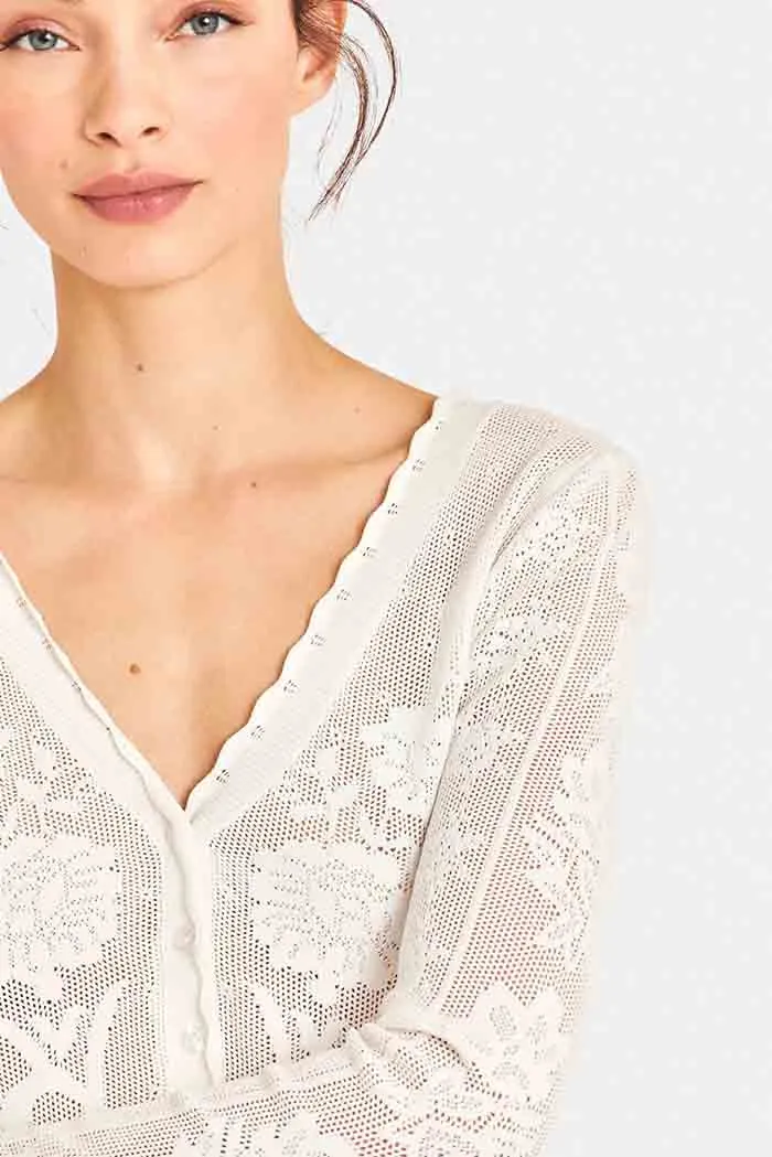 Arabesque Cardigan True White