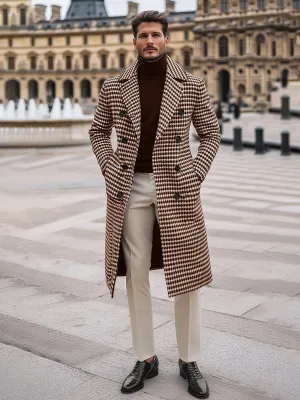 Arvani Houndstooth Wool Coat