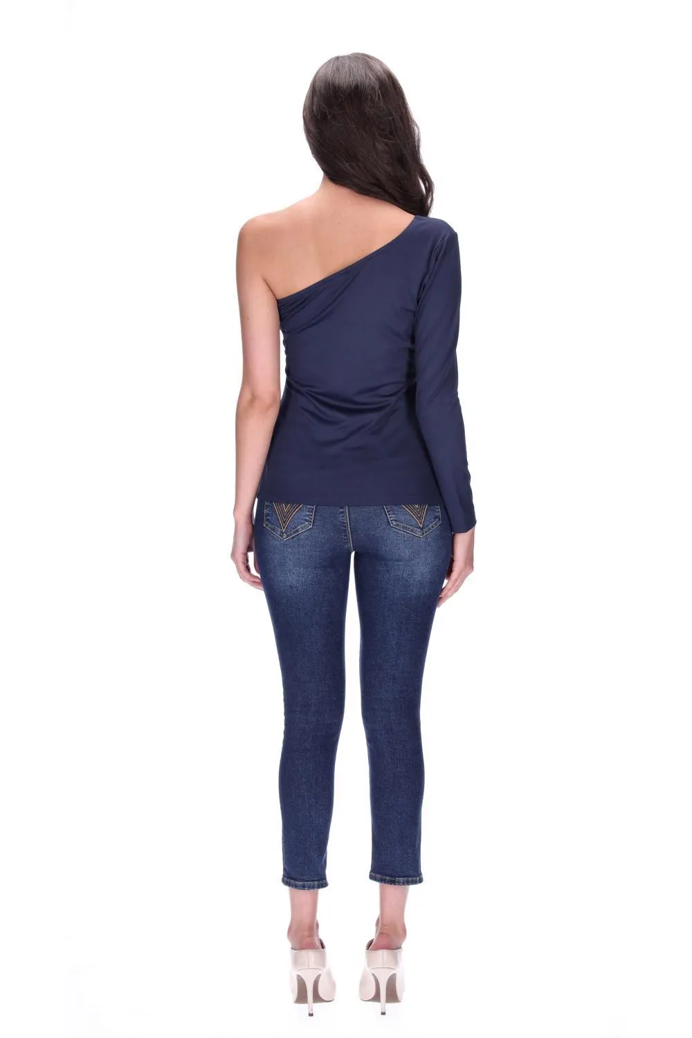 Augustine Lily One Houlder Top - Navy