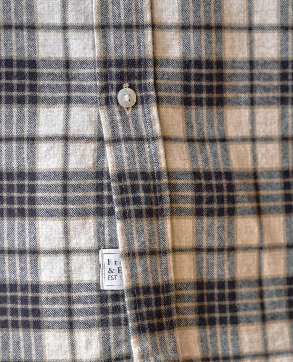 Barry Flannel Heather Navy Plaid