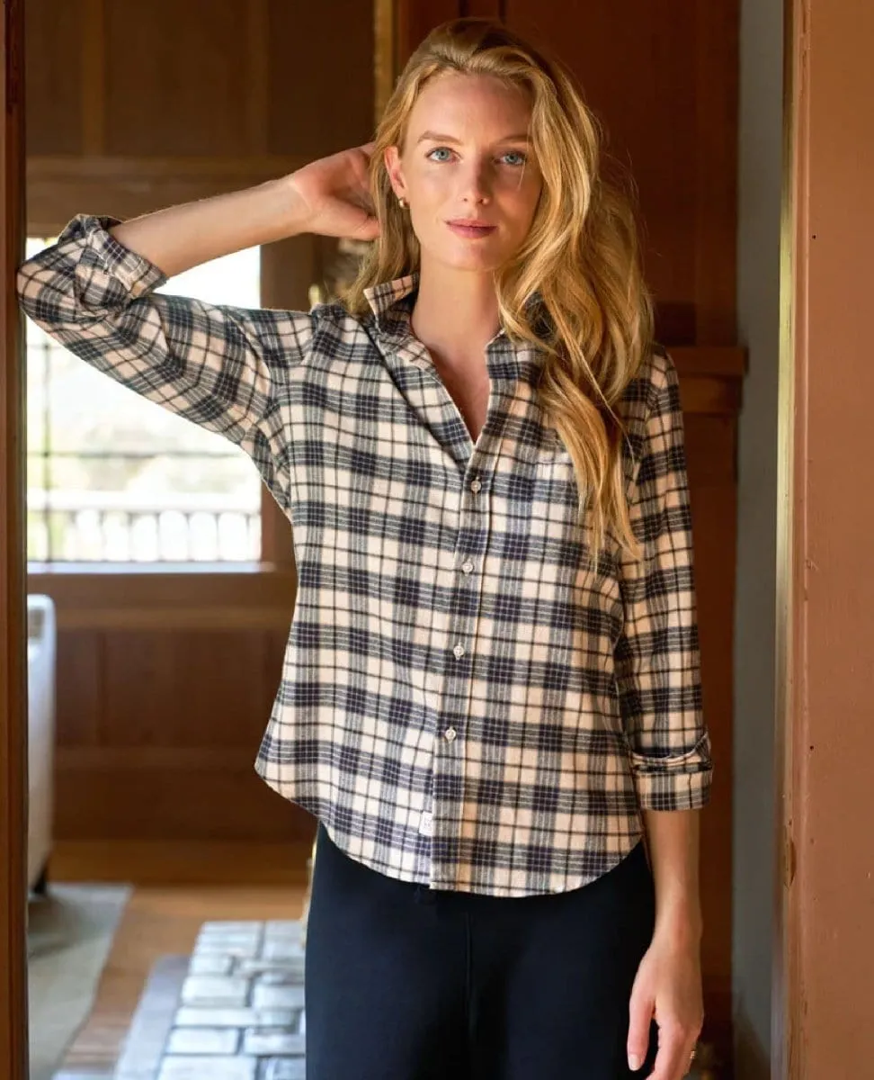 Barry Flannel Heather Navy Plaid