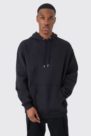 Basic oversized hoodie on the head Boohoo, black