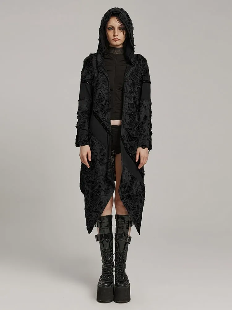 Black Wasteland Punk Decayed Coat