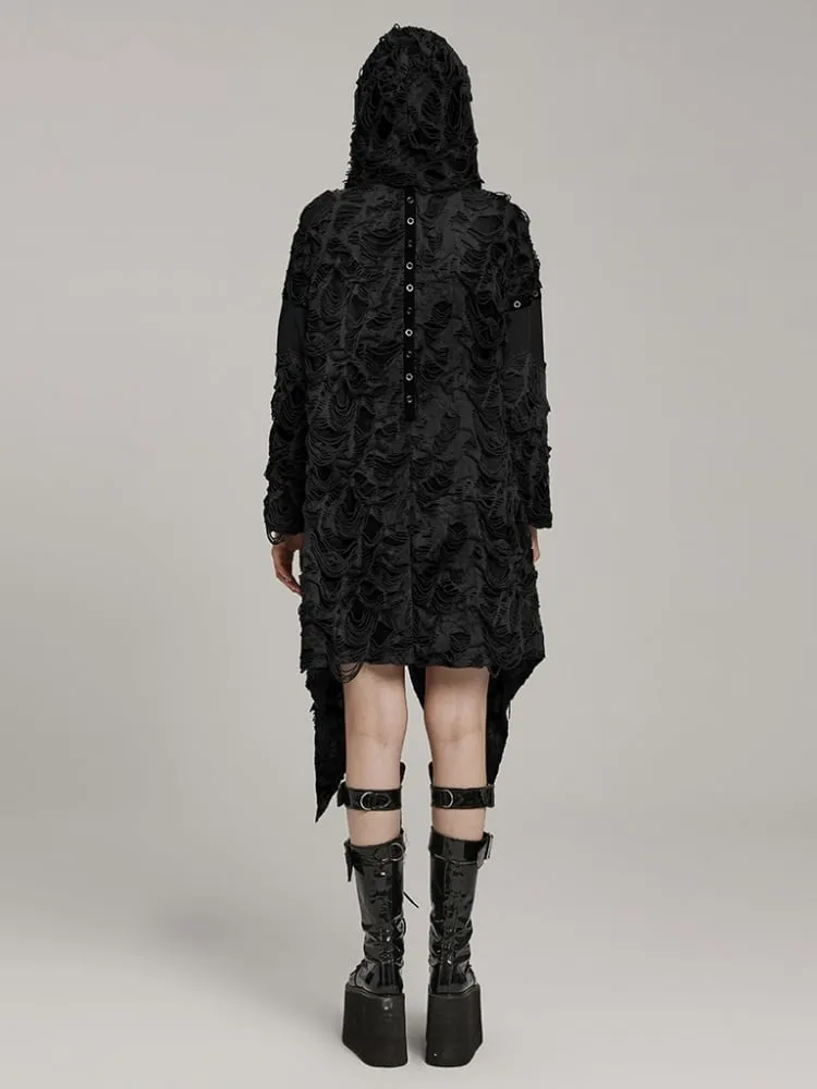 Black Wasteland Punk Decayed Coat