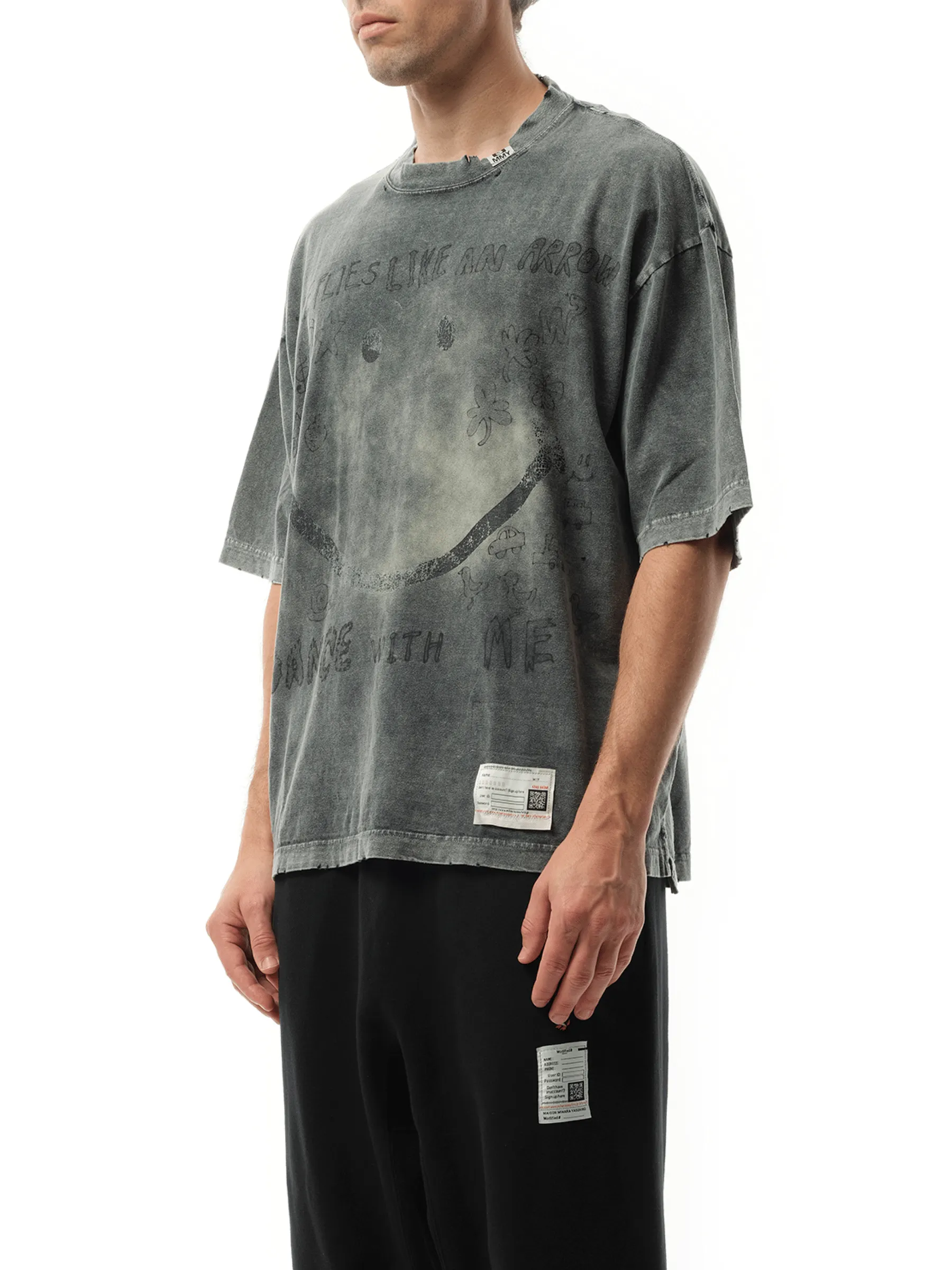 Bleached T-Shirt in Black