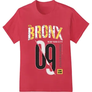 Bold Bronx Urban Denim Style DTF Print Heat Transfer