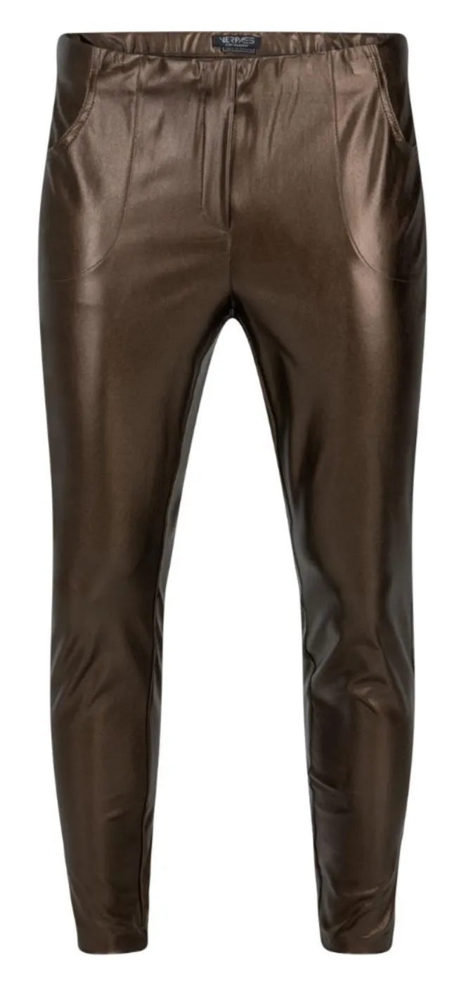 Bronze Slim Leg Trousers - Verpass