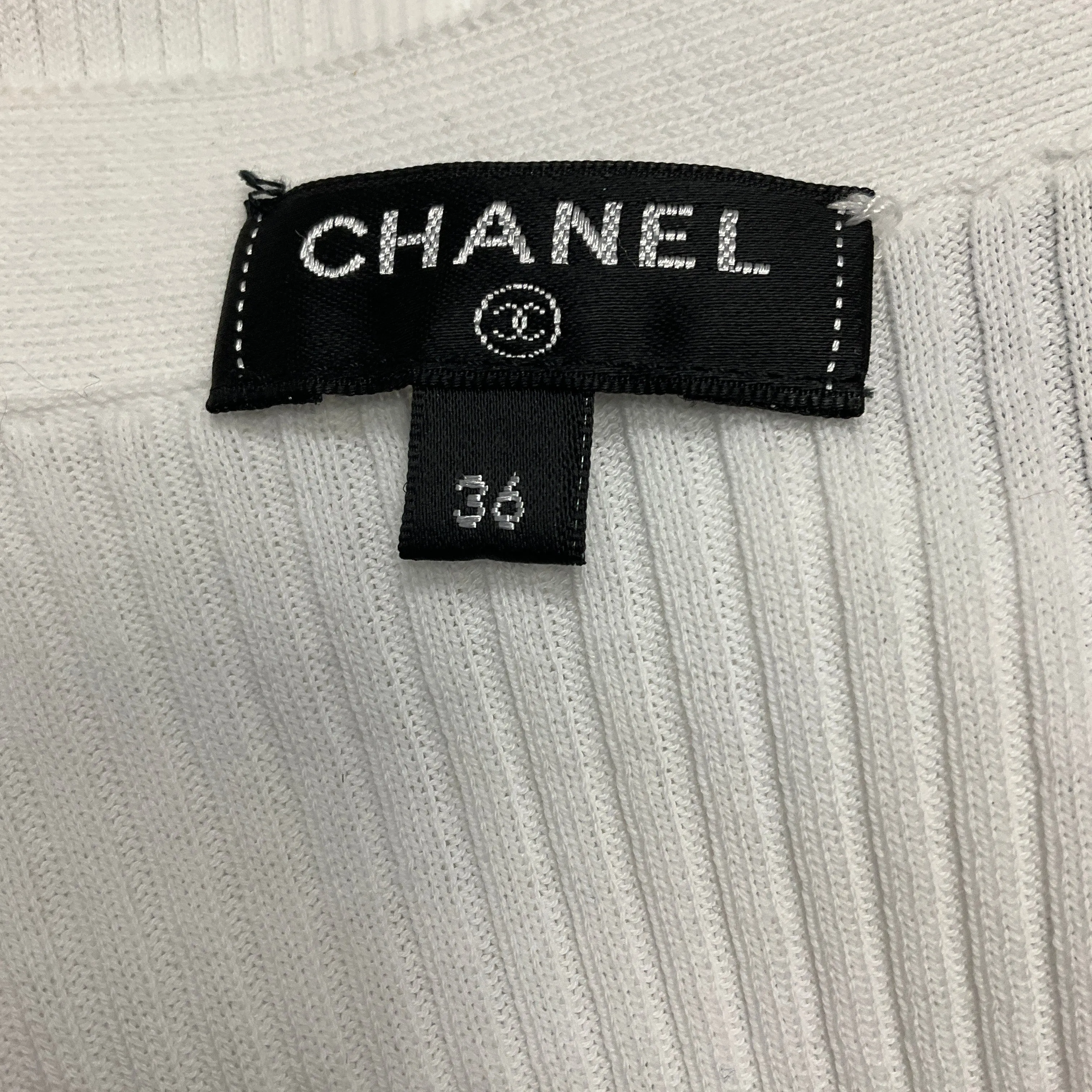 Chanel White Multi 2017 Trimmed Ribbed Coco Cuba Cardigan