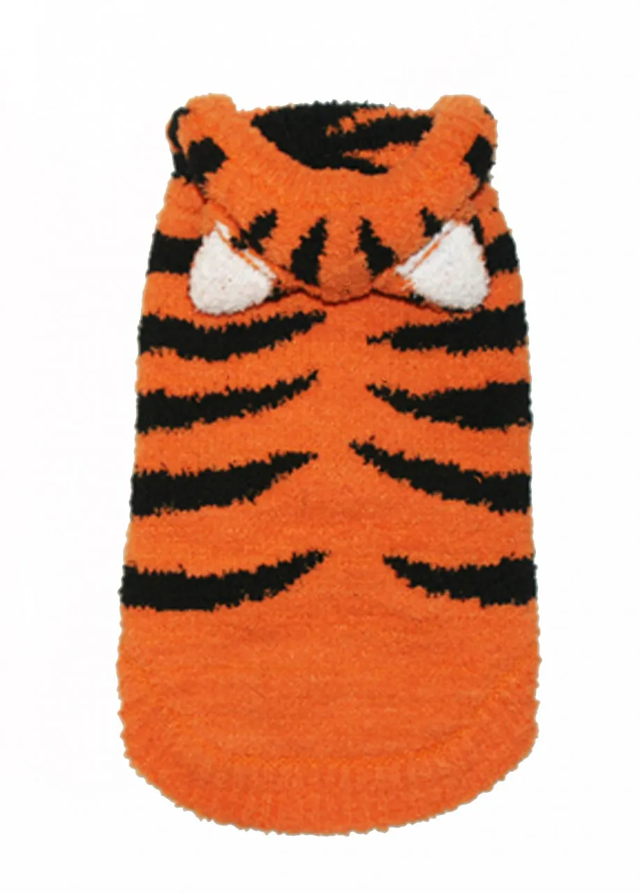 CHENILLE TIGER DOG HOODIE