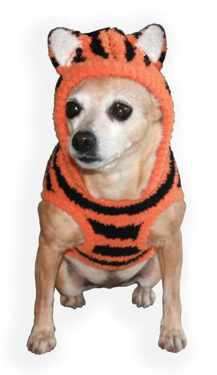 CHENILLE TIGER DOG HOODIE