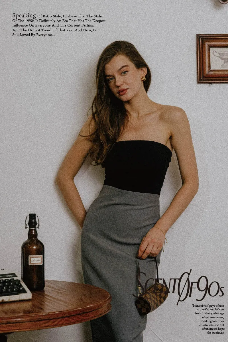 Classic Black Strapless Tube Top