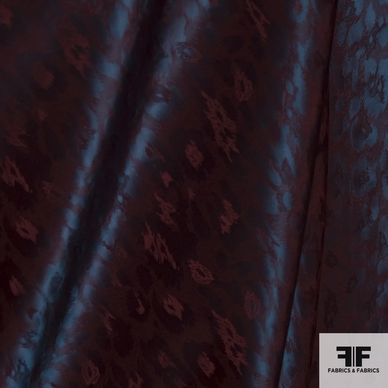 Classic Woven Brocade - Blue/Red