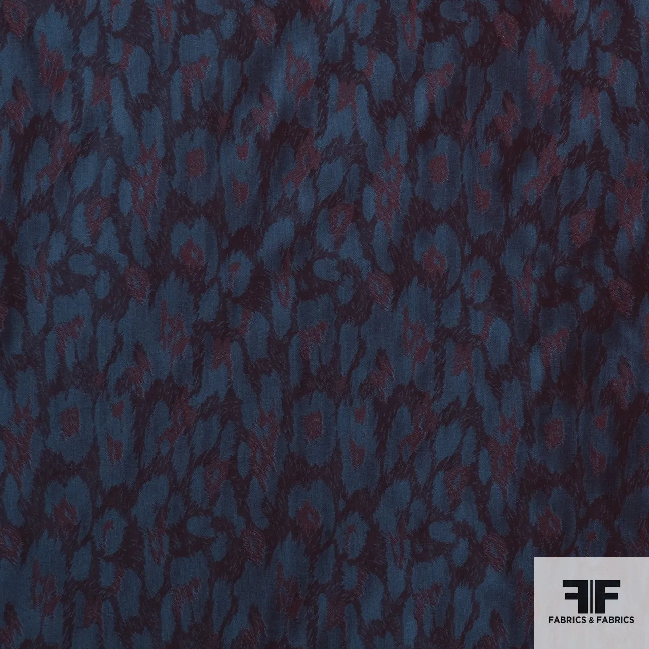 Classic Woven Brocade - Blue/Red