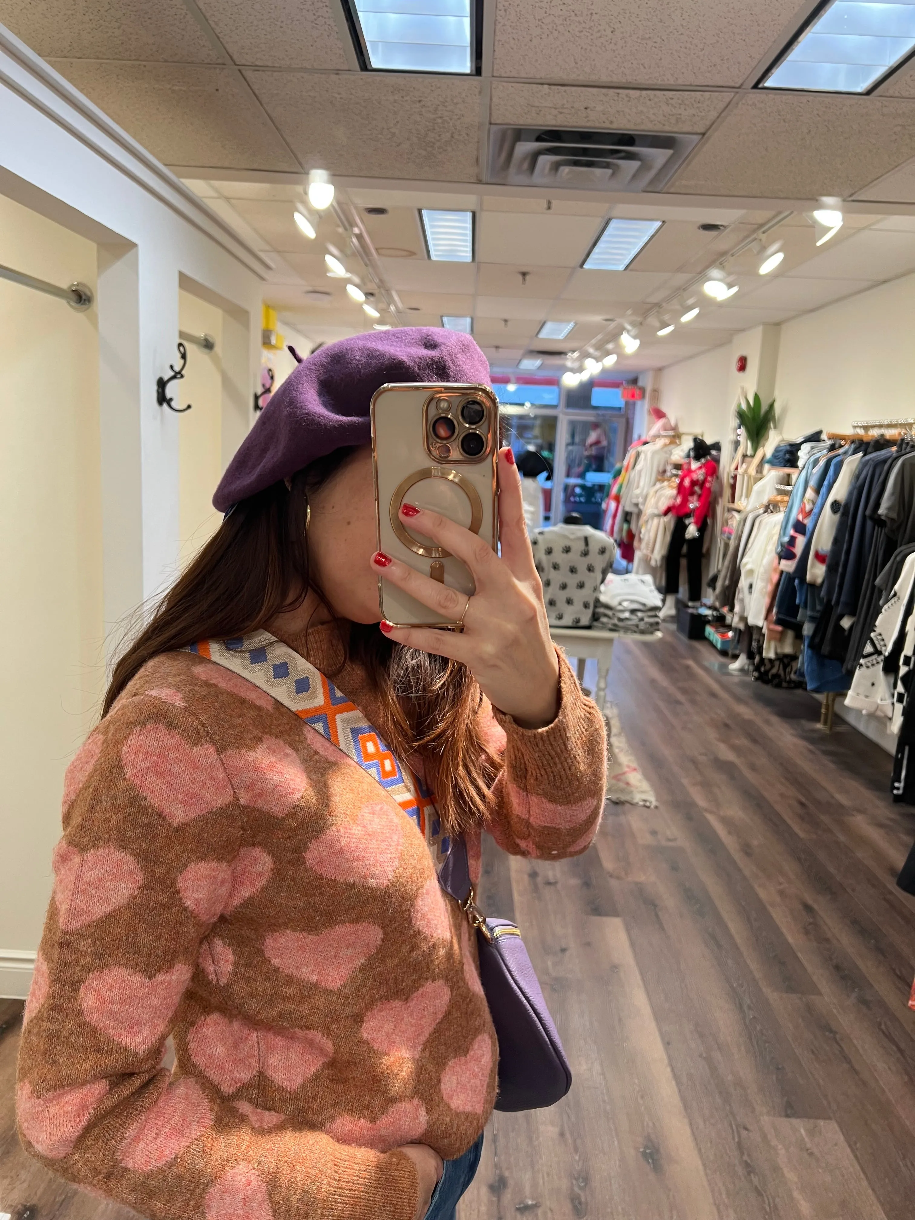 CORAL HEART TO HEART SWEATER PARKHURST