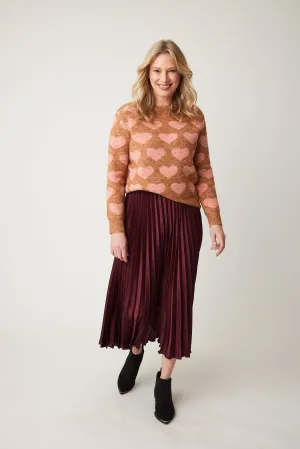 CORAL HEART TO HEART SWEATER PARKHURST