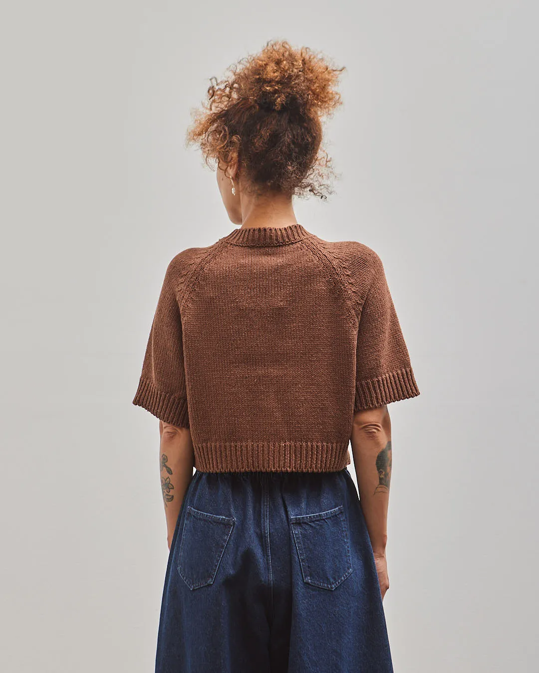 Cordera Cotton Buttoned Top, Madera