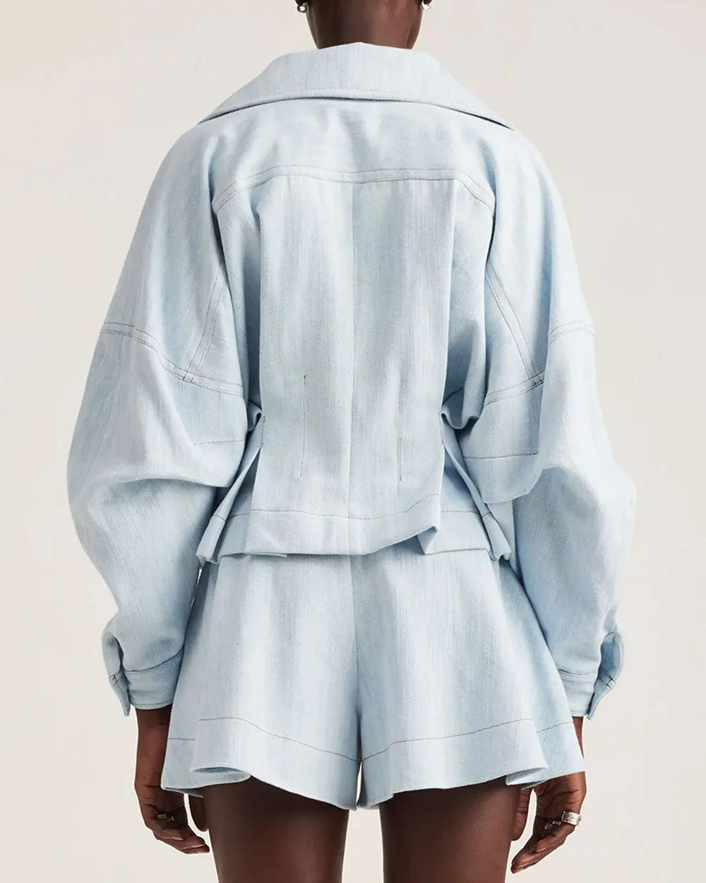 Courage Denim Jacket in Powder Blue