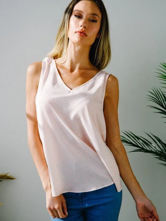 Create Your Own Look Sleeveless V-Neck Open Back Top with Tie Detail