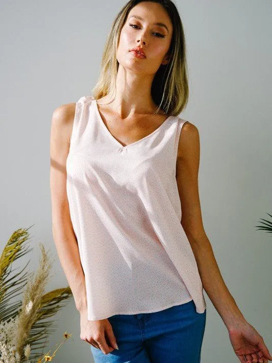 Create Your Own Look Sleeveless V-Neck Open Back Top with Tie Detail