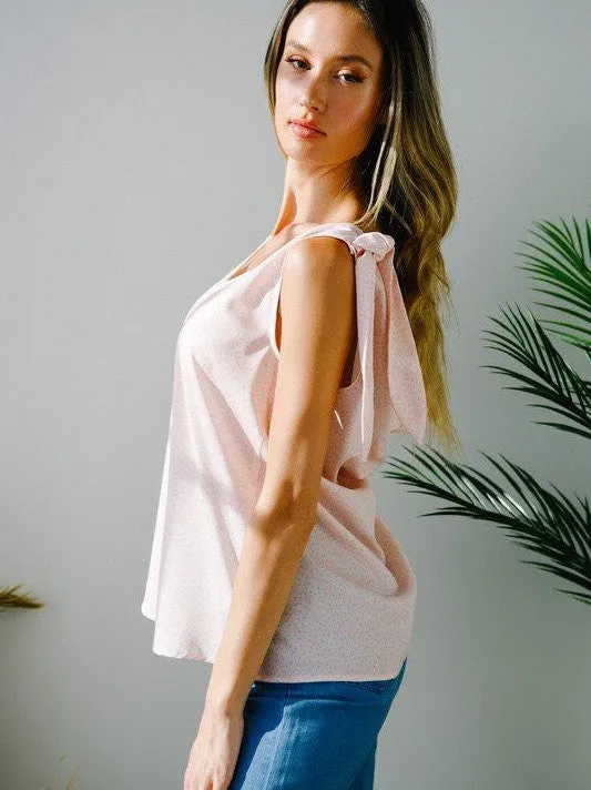 Create Your Own Look Sleeveless V-Neck Open Back Top with Tie Detail