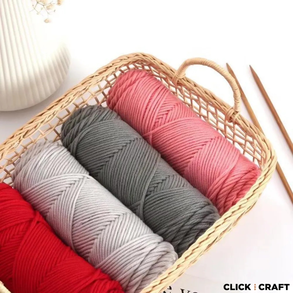 Cyan Knitting Cotton Yarn | 8-ply Light Worsted Double Knitting