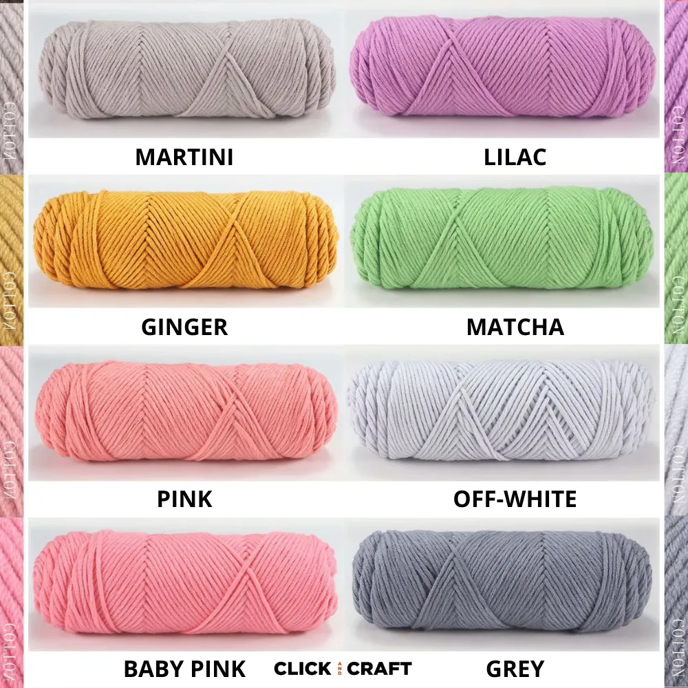 Cyan Knitting Cotton Yarn | 8-ply Light Worsted Double Knitting