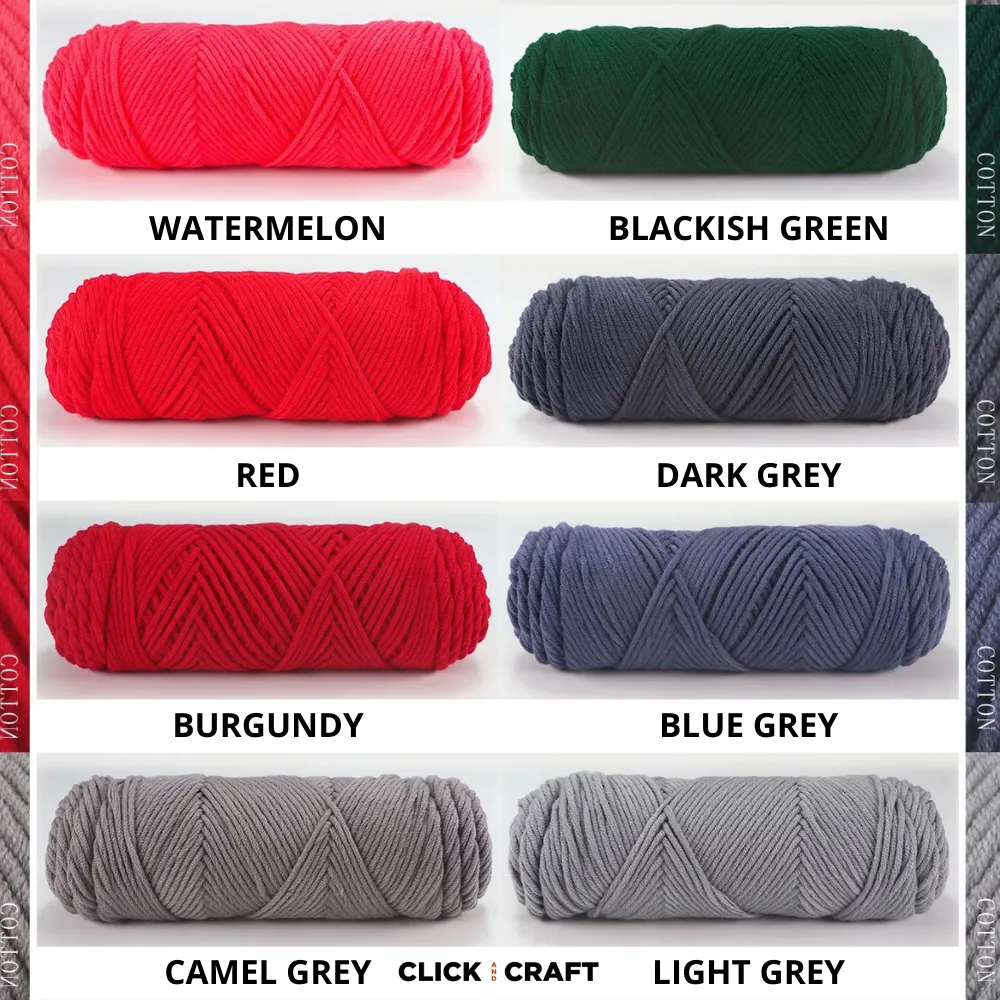 Cyan Knitting Cotton Yarn | 8-ply Light Worsted Double Knitting