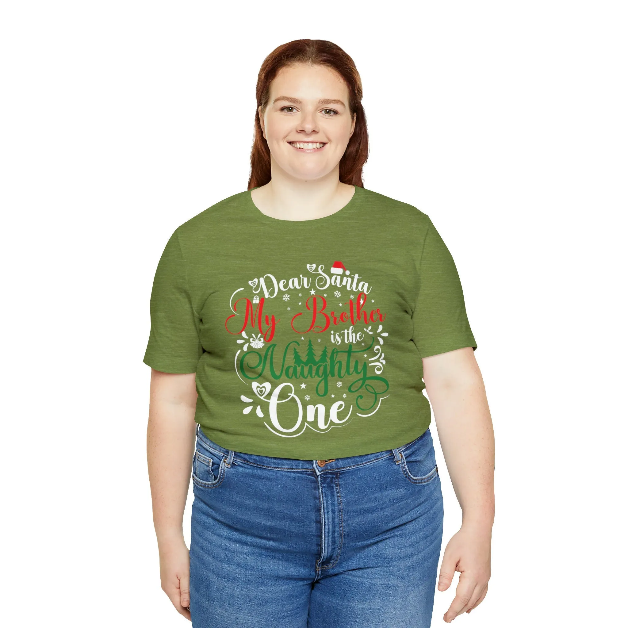 Dear Santa T-shirt | Funny Apparel | Cute Lose tops | Oversize Graphic women | Loose fit t Graphic Christmas T-shirt