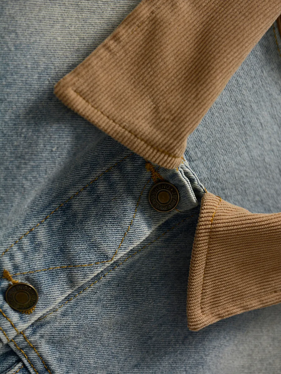 Denim Brass Studs Jacket