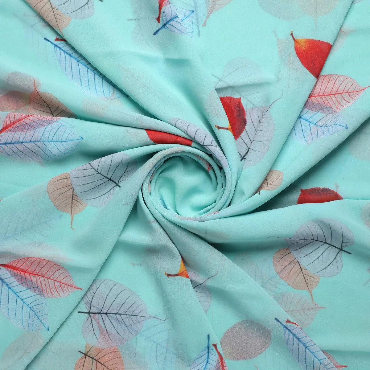 Faint Clover Leaves Weightless Printed Fabric