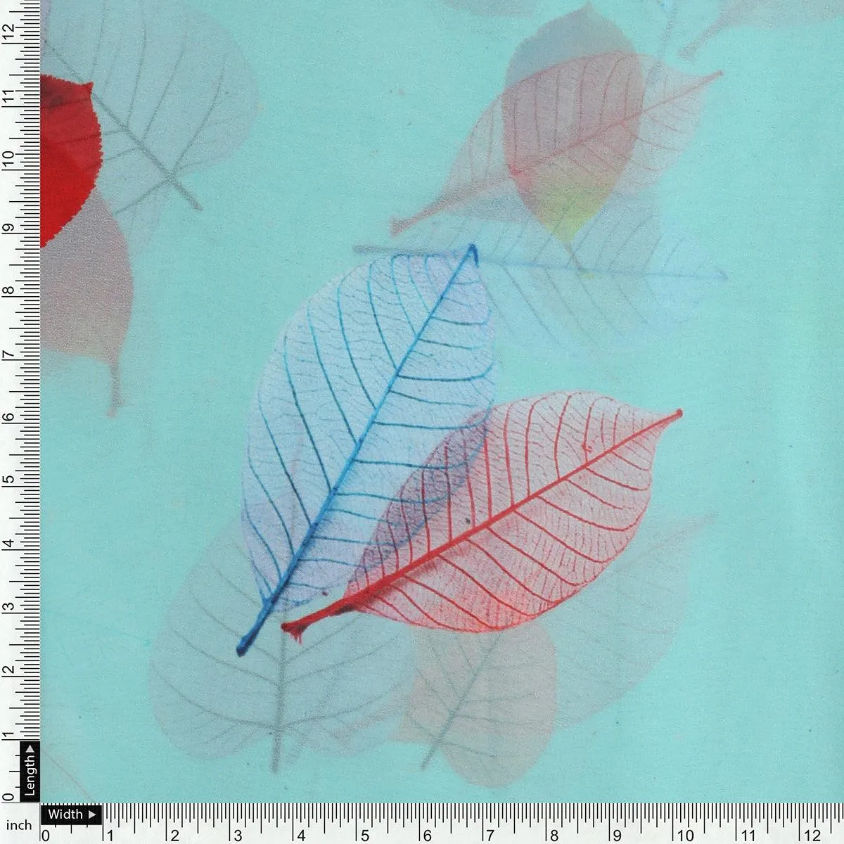 Faint Clover Leaves Weightless Printed Fabric