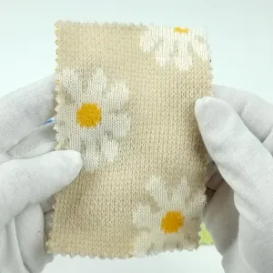 Floral Jacquard Acrylic Knit Fabric - FAB1525