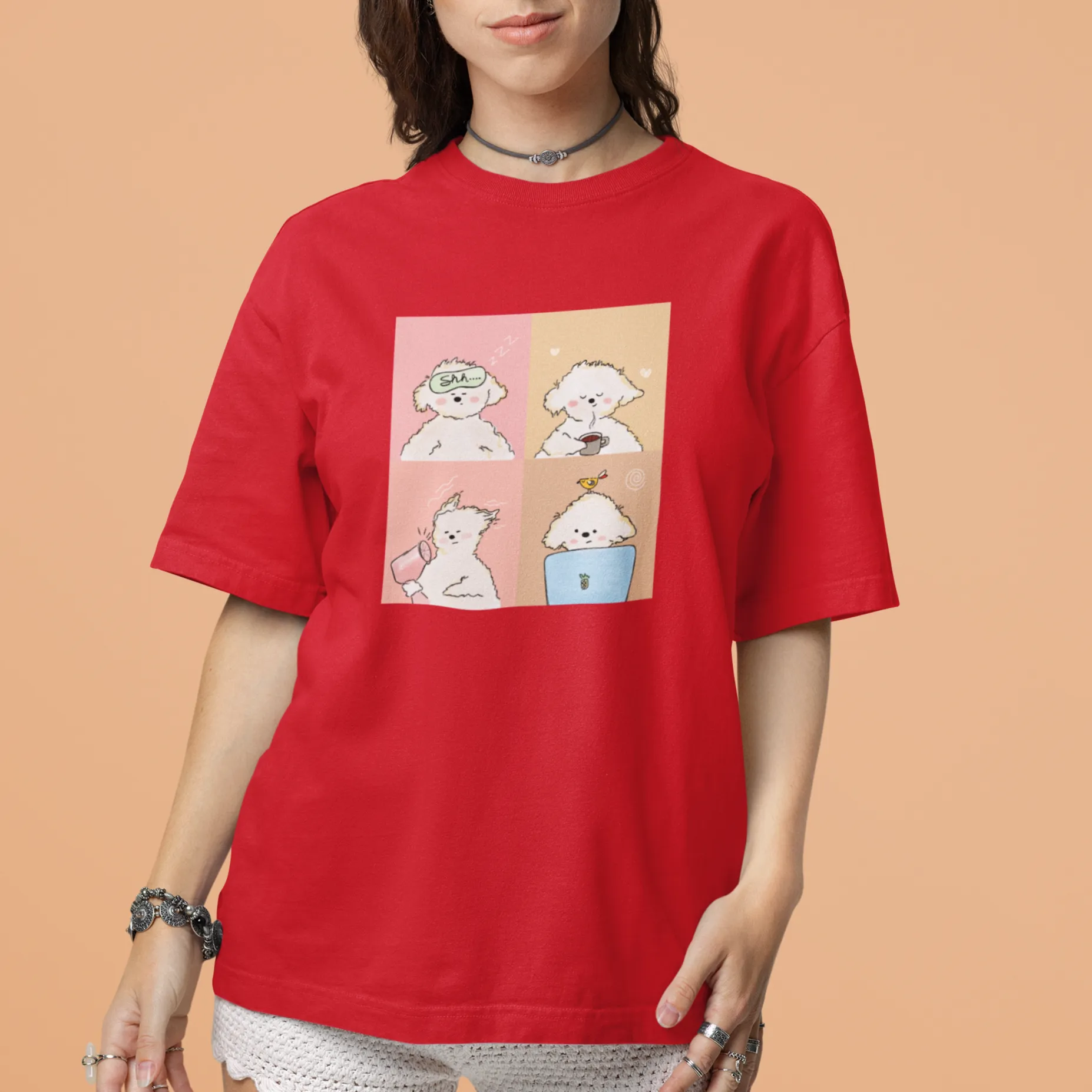 Fluff Ball Unisex Oversized Tshirt 240 GSM- Premium Quality