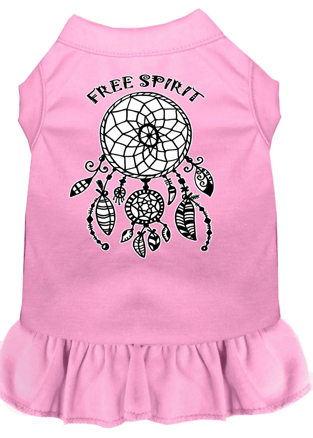 Free Spirit Screen Print Dog Dress Light Pink Lg (14)