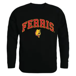 FSU Ferris State University Campus Crewneck Pullover Sweatshirt Sweater Black