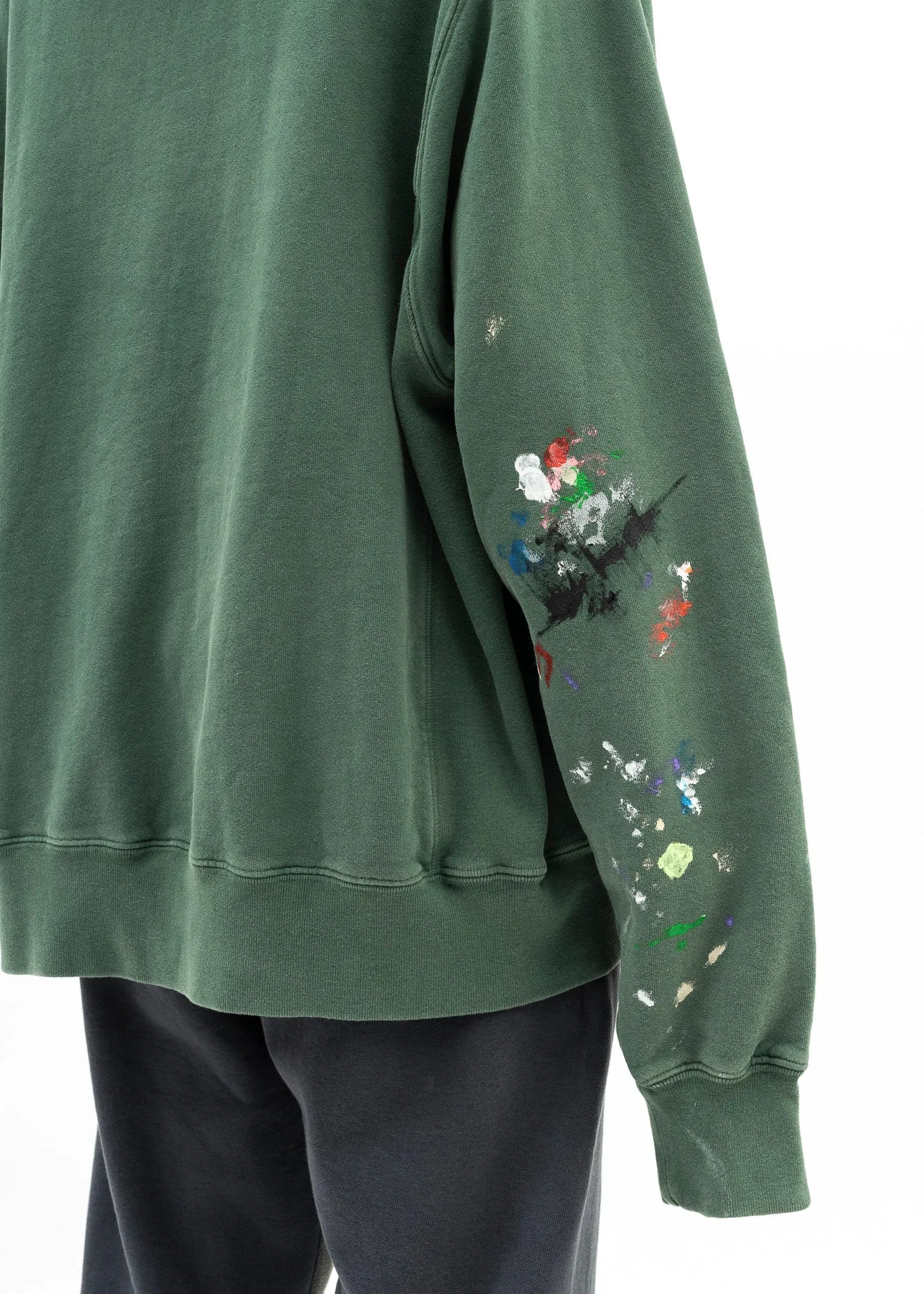 Gallery Dept Green Orange Paint Splatter Hoodie