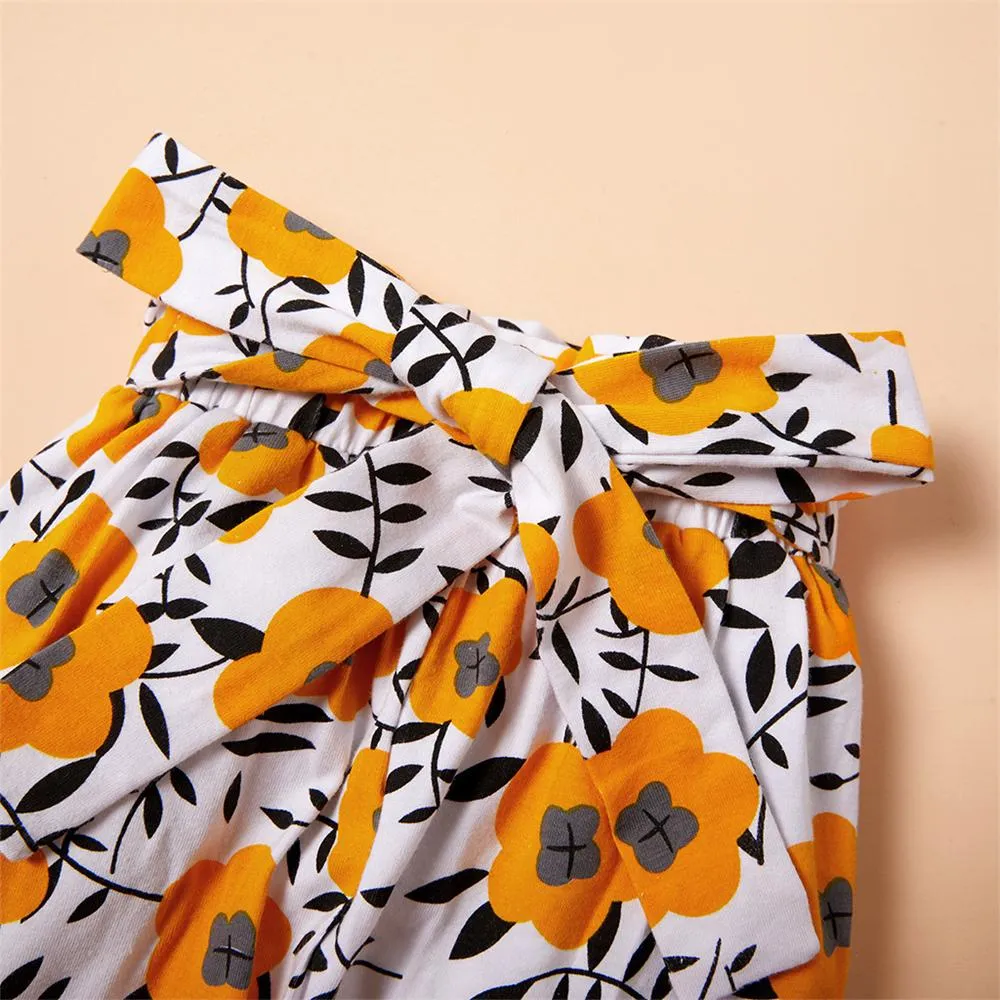 Girls Floral Printed Long Sleeve Top & Trousers Girls Clothing Wholesale