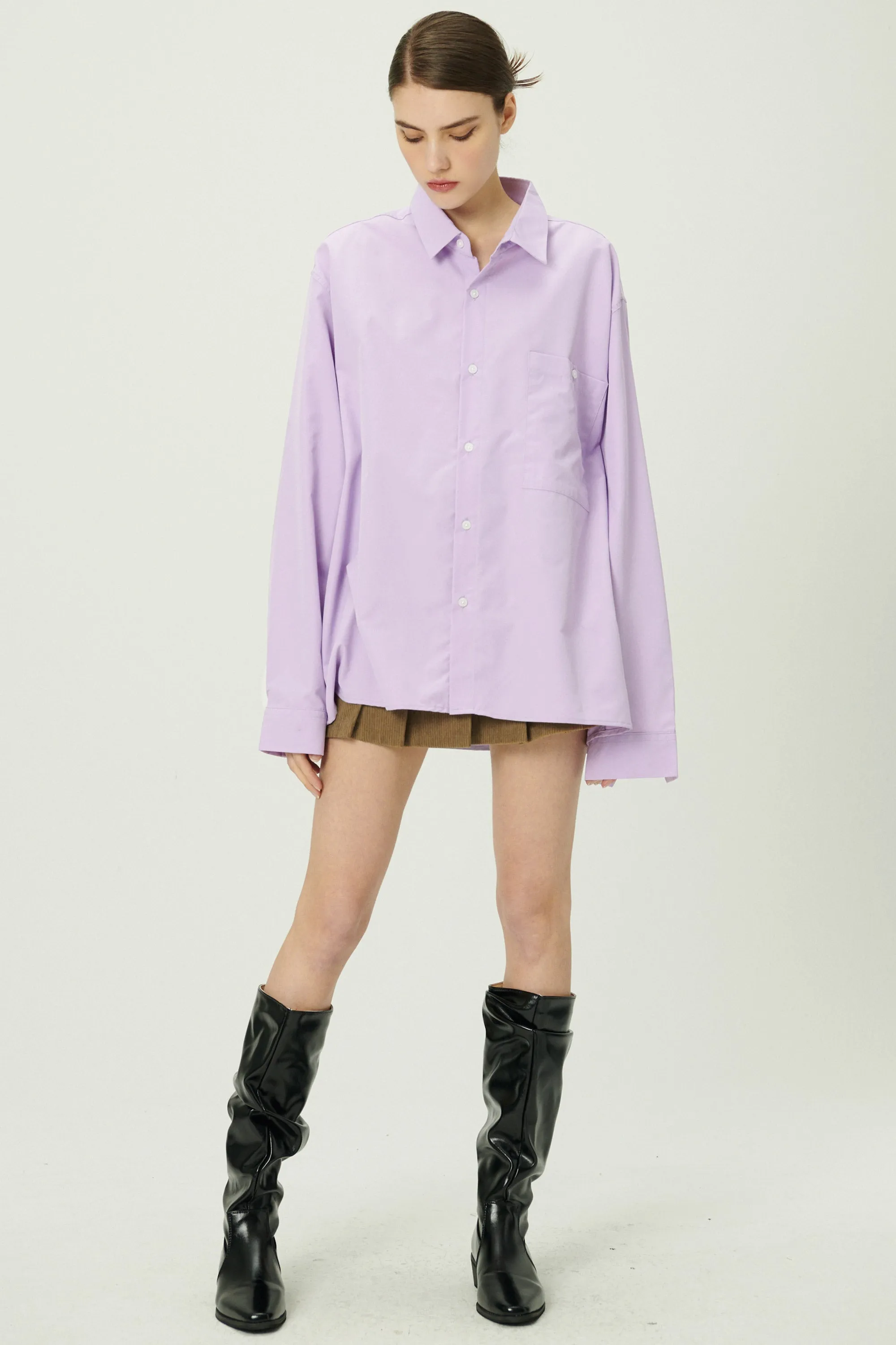 Hayden Pocket Front Boyfriend Shirt
