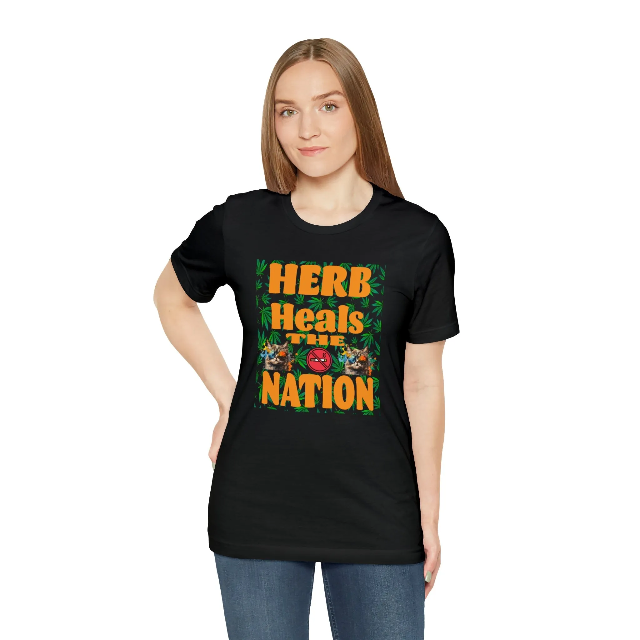 Herb Heals T-shirt the Nation | Herbs for the Service of man | Healing health Pattern | Inspirational shirt