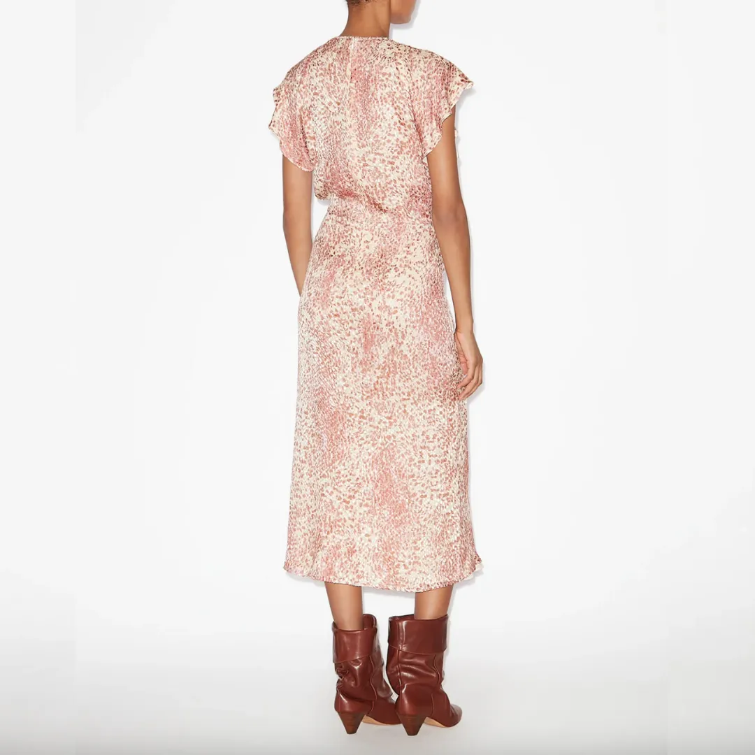 Isabel Marant Lyndsay Dress - Light Red/Ecru