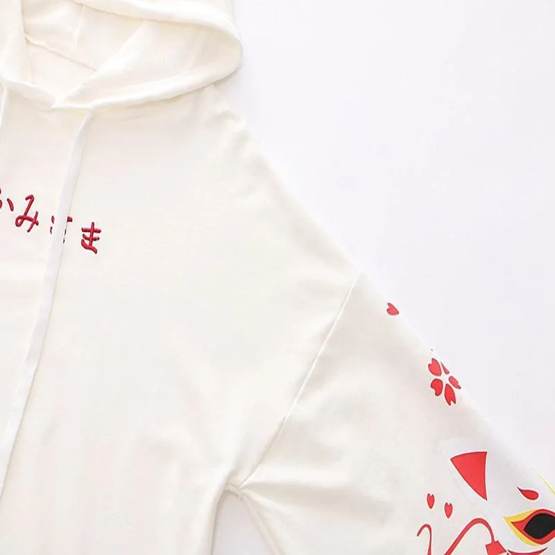 Japanese Sakura Fox Hoodie