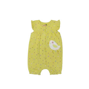 John Deere Kid's Baby Chick Sunshine Yellow Romper
