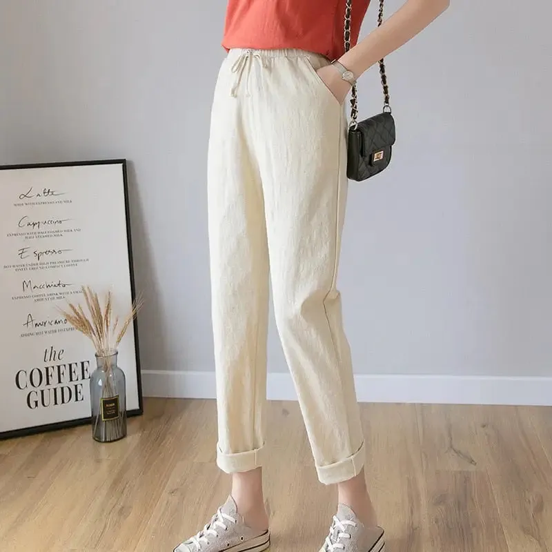 Lace-Up Long Ankle Length Trousers