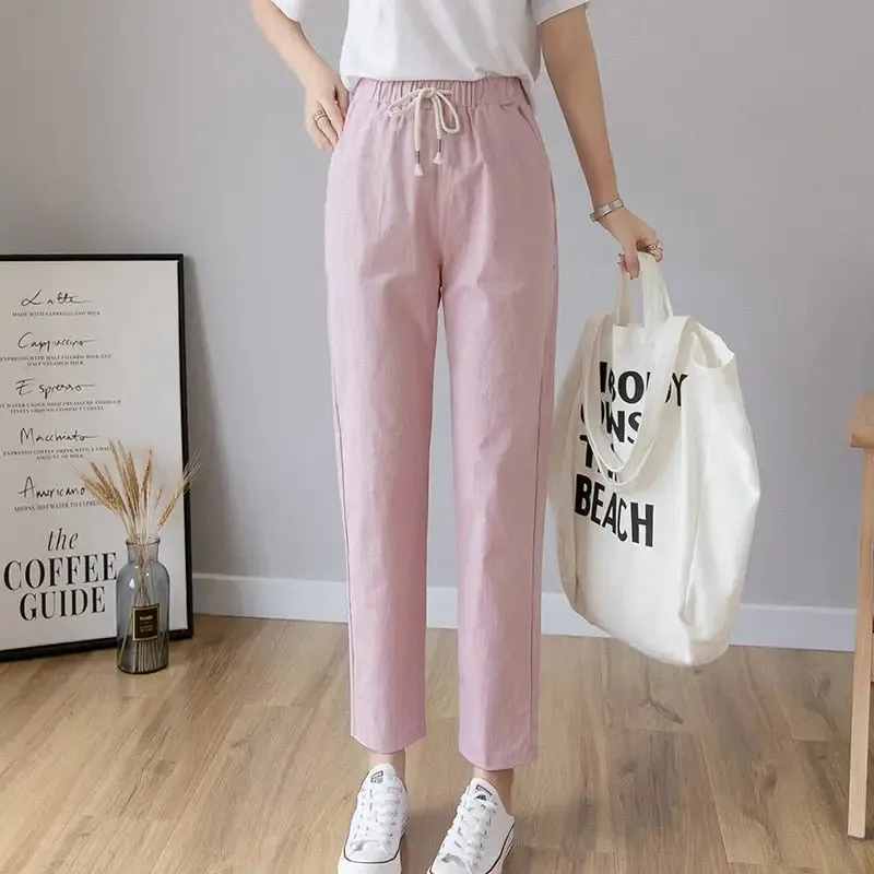 Lace-Up Long Ankle Length Trousers