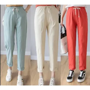 Lace-Up Long Ankle Length Trousers